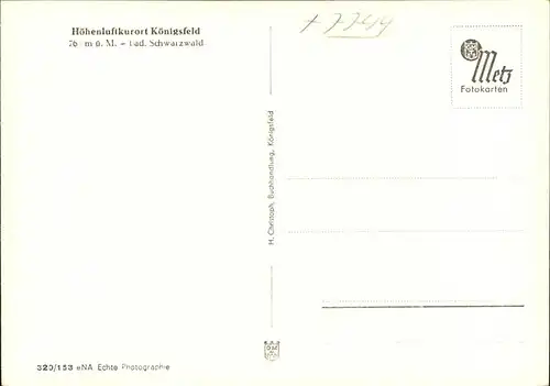 AK / Ansichtskarte Koenigsfeld Schwarzwald  / Koenigsfeld im Schwarzwald /Schwarzwald-Baar-Kreis LKR