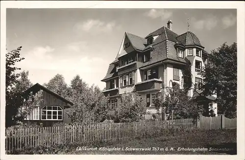 AK / Ansichtskarte Koenigsfeld Schwarzwald Erholungsheim Sonnenhaus / Koenigsfeld im Schwarzwald /Schwarzwald-Baar-Kreis LKR