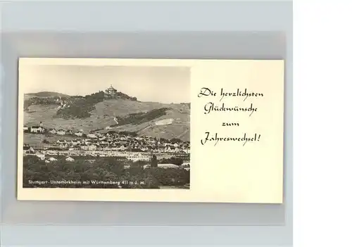 AK / Ansichtskarte Stuttgart Untertuerkheim Panorama mit Wuerttemberg