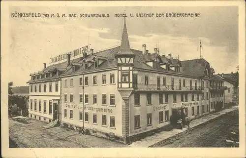 AK / Ansichtskarte Koenigsfeld Schwarzwald Hotel Gasthof der Bruedergemeine Kat. Koenigsfeld im Schwarzwald