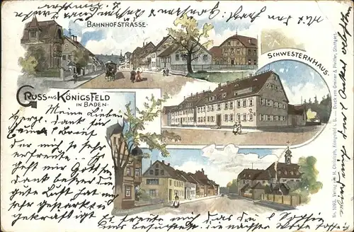 AK / Ansichtskarte Koenigsfeld Schwarzwald Bahnhofstrasse Schwesternhaus Kat. Koenigsfeld im Schwarzwald