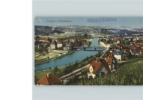 AK / Ansichtskarte Stuttgart Untertuerkheim Panorama Stempel auf AK Kat. Stuttgart