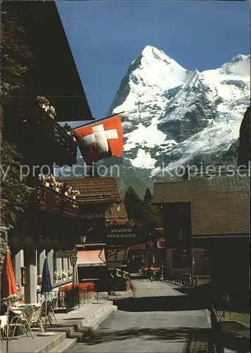 AK / Ansichtskarte Muerren BE Dorfpartie mit Eiger / Muerren /Bz. Interlaken