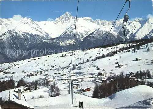 AK / Ansichtskarte Buerchen Skigebiet und Skilift Voralpe Ronalp / Buerchen /Bz. Raron