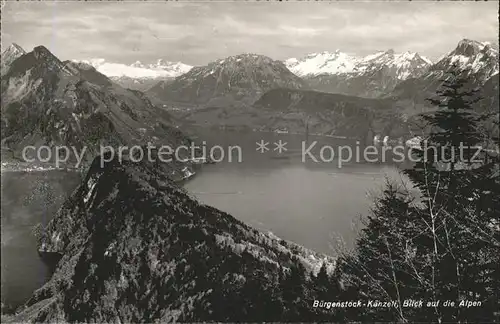 AK / Ansichtskarte Buergenstock Kaenzeli mit Alpenblick / Buergenstock /Bz. Nidwalden