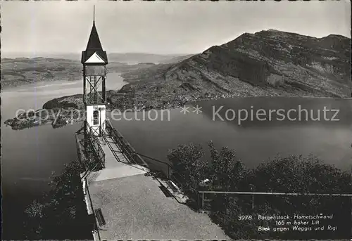 AK / Ansichtskarte Buergenstock mit Hammetschwand Weggis und Rigi / Buergenstock /Bz. Nidwalden