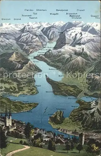 AK / Ansichtskarte Vierwaldstaettersee SZ Panorama / Brunnen /Bz. Schwyz