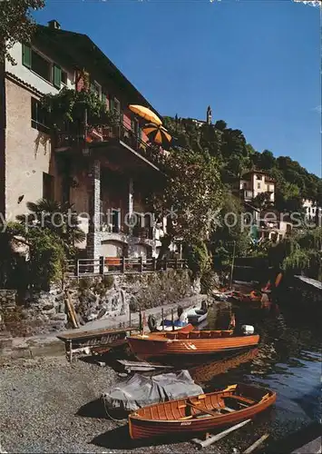 AK / Ansichtskarte Ronco TI Bootshafen mit Kirche / Ronco /Bz. Locarno