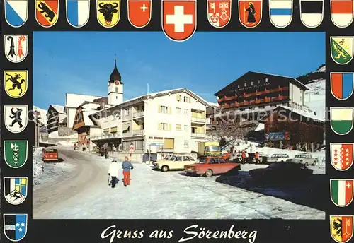 AK / Ansichtskarte Soerenberg LU Dorfpartie Kirche / Soerenberg /Bz. Entlebuch