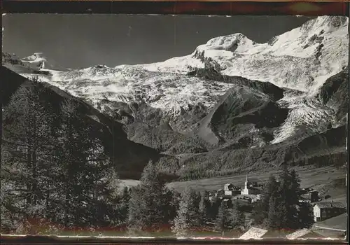 AK / Ansichtskarte Saas Fee Blick zum Allalinhorn Alphubel Taeschhorn Kat. Saas Fee