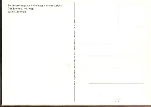 AK / Ansichtskarte Ausserberg Hoehenweg Hohtenn Laiden und Blick auf Rhonetal mit Visp Kat. Ausserberg