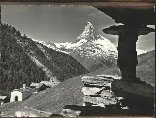 AK / Ansichtskarte Zermatt VS Findeln mit Matterhorn Kat. Zermatt