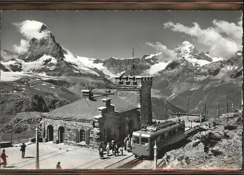 AK / Ansichtskarte Zermatt VS Station Gornergrat Matterhorn Hochbahn Kat. Zermatt