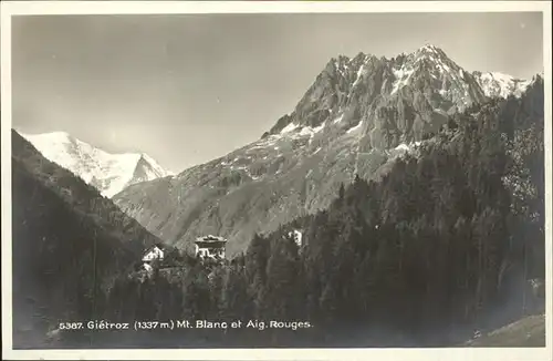 AK / Ansichtskarte Gietroz Panorama avec Mont Blanc et Aig. Rouges Kat. Finhaut