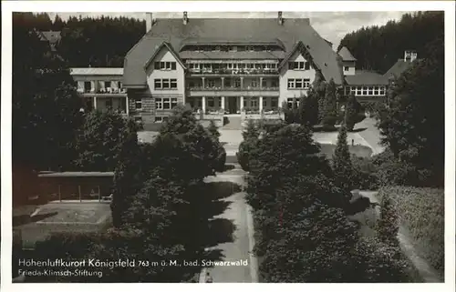 AK / Ansichtskarte Koenigsfeld Schwarzwald Frieda Klimsch Stiftung / Koenigsfeld im Schwarzwald /Schwarzwald-Baar-Kreis LKR