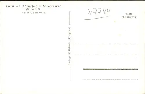 AK / Ansichtskarte Koenigsfeld Schwarzwald Heim Doniswald / Koenigsfeld im Schwarzwald /Schwarzwald-Baar-Kreis LKR