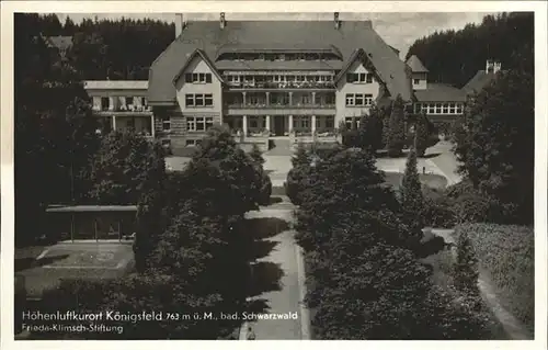 AK / Ansichtskarte Koenigsfeld Schwarzwald Friede Klimsch Stiftung / Koenigsfeld im Schwarzwald /Schwarzwald-Baar-Kreis LKR