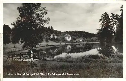 AK / Ansichtskarte Koenigsfeld Schwarzwald Saegeweiher / Koenigsfeld im Schwarzwald /Schwarzwald-Baar-Kreis LKR