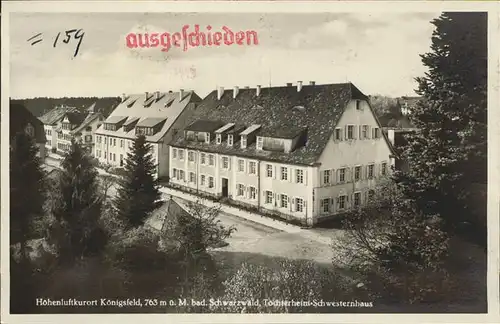 AK / Ansichtskarte Koenigsfeld Schwarzwald Toechterheim Schwesternhaus / Koenigsfeld im Schwarzwald /Schwarzwald-Baar-Kreis LKR