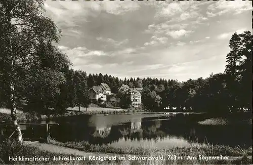 AK / Ansichtskarte Koenigsfeld Schwarzwald Saegeweiher / Koenigsfeld im Schwarzwald /Schwarzwald-Baar-Kreis LKR