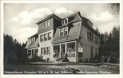 AK / Ansichtskarte Koenigsfeld Schwarzwald Kinder Sanatorium Waldhaus Kat. Koenigsfeld im Schwarzwald