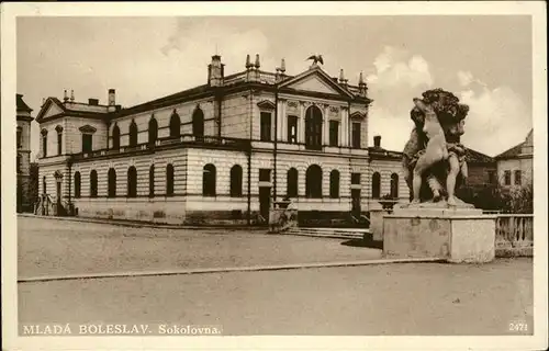 Jung Bunzlau Mittelboehmen Sokolovna Skulptur Kat. Mlada Boleslav