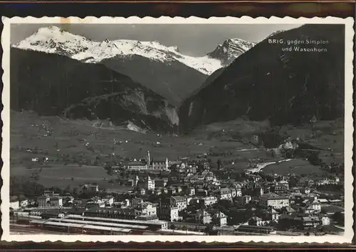 AK / Ansichtskarte Brig Panorama Blick zu Simplon und Wasen Kat. Brig