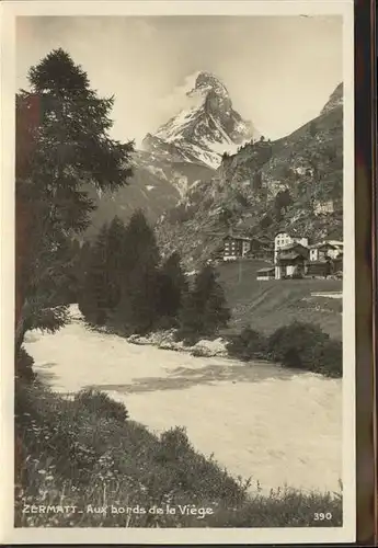 AK / Ansichtskarte Zermatt VS Aux bords de la Viege Kat. Zermatt