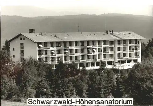 AK / Ansichtskarte Hoechenschwand Schwarzwald Hoehensanatorium Kat. Hoechenschwand