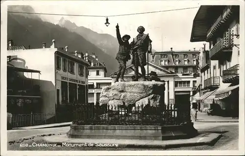 AK / Ansichtskarte Chamonix Monument de Saussure / Chamonix-Mont-Blanc /Arrond. de Bonneville
