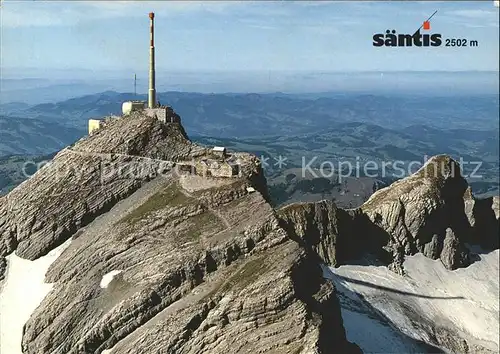 AK / Ansichtskarte Saentis AR mit Berggasth?usern Observatorium Bergstation Fliegeraufnahme / Saentis /Rg. Saentis AI