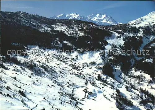 AK / Ansichtskarte Buerchen Skigebiet Ronalp Moosalp mit Mischabelgruppe / Buerchen /Bz. Raron