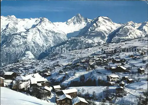 AK / Ansichtskarte Buerchen mit Bietschhorn / Buerchen /Bz. Raron