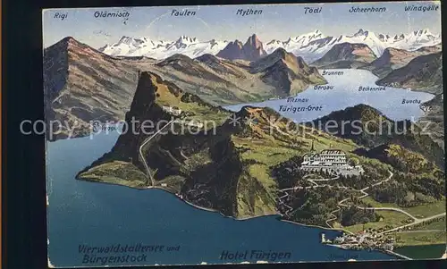 AK / Ansichtskarte Fuerigen mit Buergenstock und Vierwaldstaettersee / Fuerigen /Bz. Nidwalden