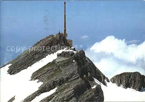 AK / Ansichtskarte Saentis AR mit Berggasthaus Observatorium Bergstation / Saentis /Rg. Saentis AI