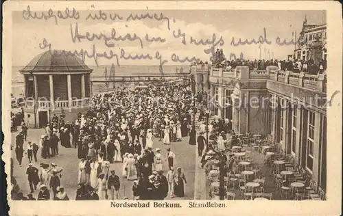 AK / Ansichtskarte Borkum Nordseebad Strandleben Promenade