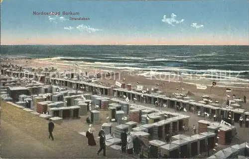 AK / Ansichtskarte Borkum Nordseebad Strandleben