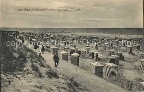 AK / Ansichtskarte Borkum Nordseebad Am neutralen Strand