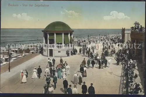 AK / Ansichtskarte Borkum Nordseebad Promenade Blick von der Segelbuhne