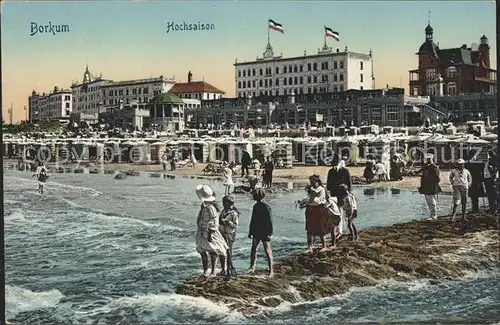 AK / Ansichtskarte Borkum Nordseebad Hochsaison