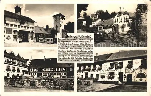 AK / Ansichtskarte Koenigstein Taunus Klostergut Rettershof mit Reitschule und Cafe zum froehlichen Landmann Kat. Koenigstein im Taunus