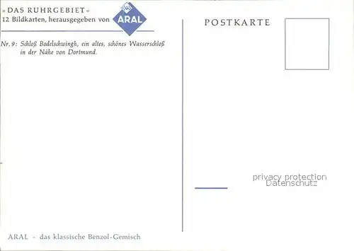 AK / Ansichtskarte Bodelschwingh 12 Bildkarten Das Ruhrgebiet Nr 9 Schloss Bodelschwingh Kuenstlerkarte Kat. Dortmund