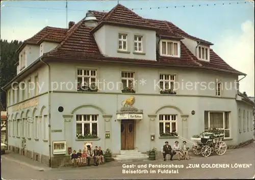 AK / Ansichtskarte Beisefoerth Gasthof und Pension Zum Goldenen Loewen Kat. Malsfeld