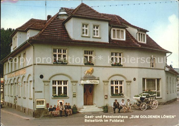 Ak Ansichtskarte Beisefoerth Gasthof Und Pension Zum Goldenen Loewen