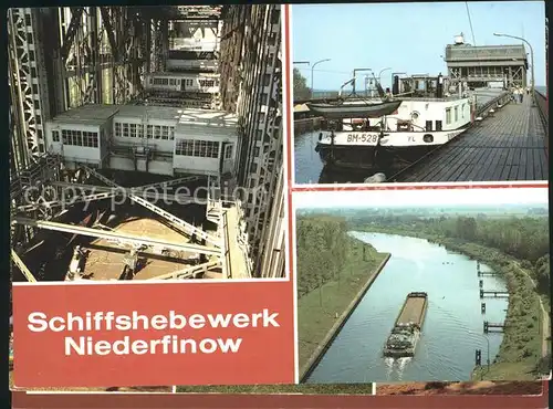 AK / Ansichtskarte Niederfinow Schiffshebewerk Frachtkahn Kat. Niederfinow