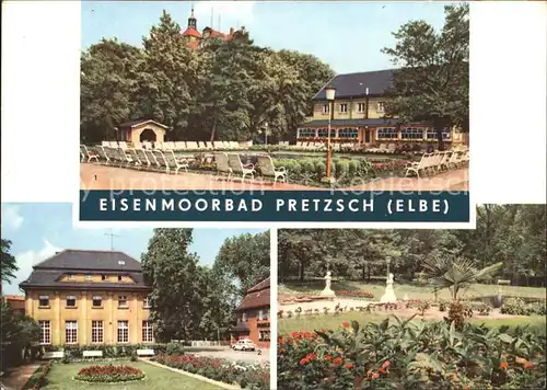 AK / Ansichtskarte Pretzsch Elbe Kulturhaus Moorbad Kuranlage Park Kat. Bad Schmiedeberg