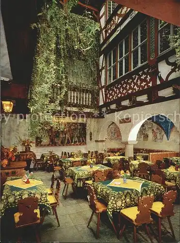 AK / Ansichtskarte Rothenburg Tauber Baumeisterhaus Cafe Restaurant Patrizierhof mit Kreuzgewoelbe Kat. Rothenburg ob der Tauber