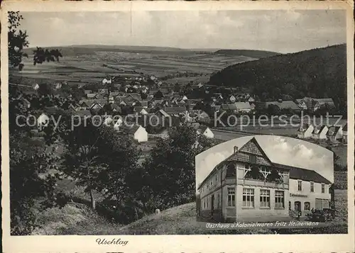 AK / Ansichtskarte Uschlag Panorama Gasthaus Kolonialwaren Kat. Staufenberg