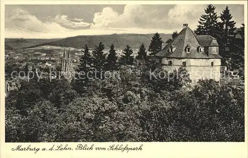 AK / Ansichtskarte Marburg Lahn Blick vom Schlosspark Kat. Marburg