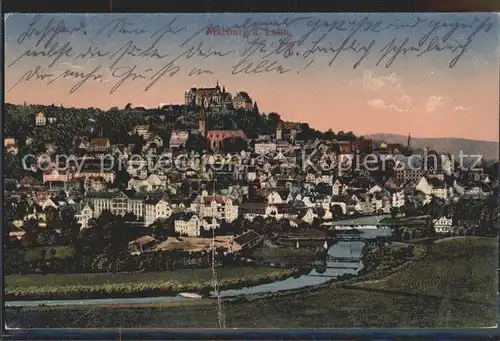 AK / Ansichtskarte Marburg Lahn Gesamtansicht mit Schloss Kat. Marburg